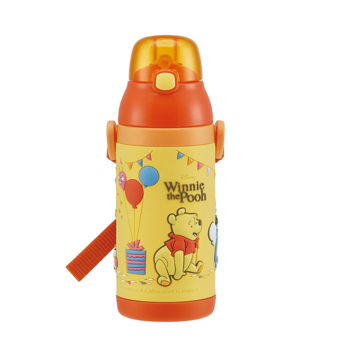 水筒 キッズ 380ml 保冷 ストロー ワンタッチ ステンレスボトル ベルト付き 子供 男の子 女の子 保育園 幼稚園 キャラクター  SSPV4 | スケーター | 01