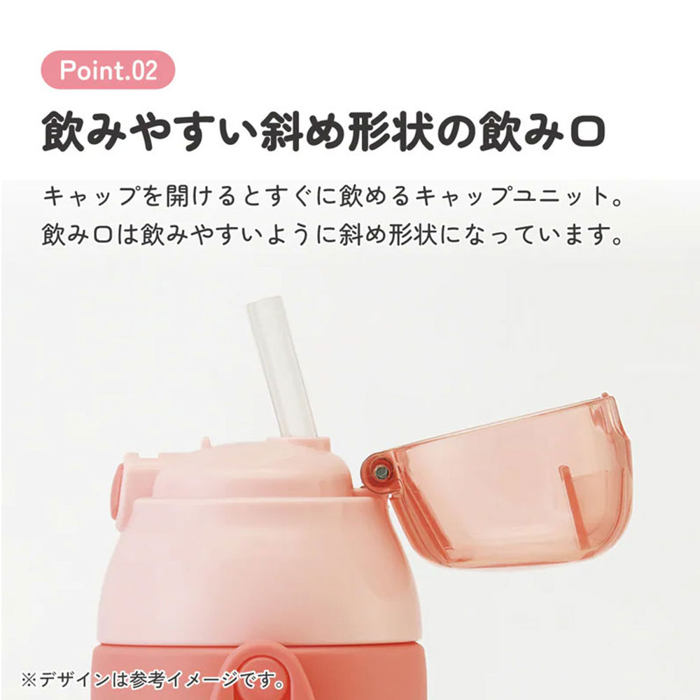 水筒 キッズ 380ml 保冷 ストロー ワンタッチ ステンレスボトル ベルト付き 子供 男の子 女の子 保育園 幼稚園 キャラクター  SSPV4 | スケーター | 07