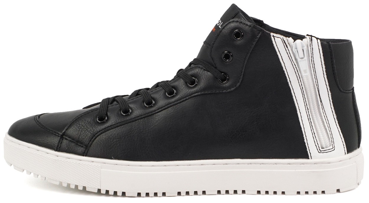 ハイカットスニーカー メンズ 黒 サイドファスナー 履きやすい おしゃれ 旅行 通勤用 シューズ 軽量 軽い 歩きやすい 疲れにくい 痛くない 父の日 Start Kgsf Jerico Yahoo 店 通販 Yahoo ショッピング