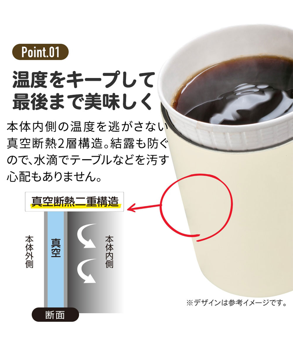 コンビニコーヒータンブラー ホット アイス S 240ml 保温  真空断熱 カップ サーモタンブラー 白 すみっコぐらし スヌーピー STCV1 | スケーター | 05
