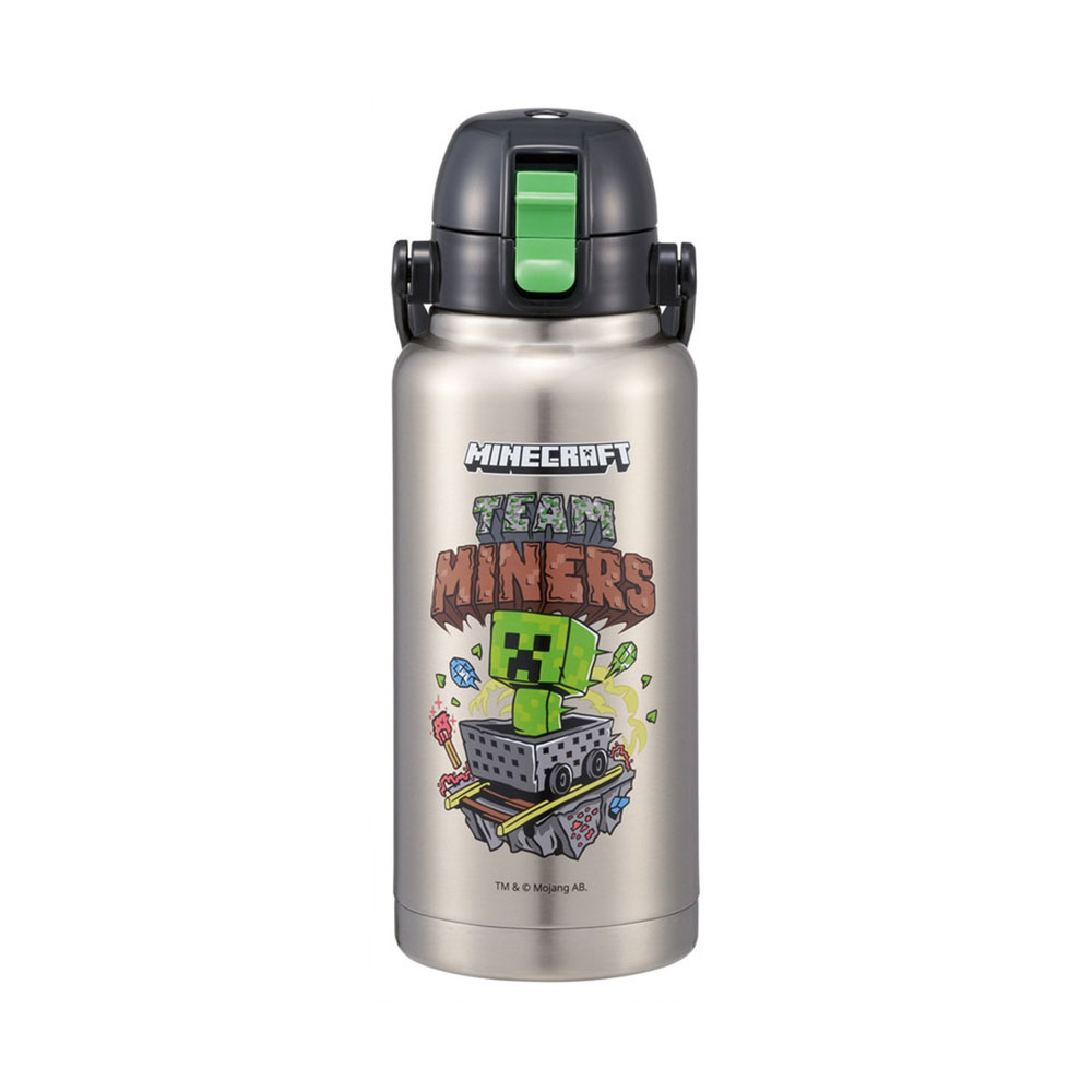 ステンレスボトル ワンプッシュ ダイレクト 水筒 大容量 1L 大きめ 保冷 広口 直飲み ハンドル付き 真空断熱 軽量 スポーツ STD10H | スケーター | 06