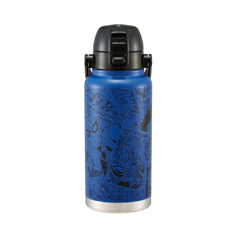 ステンレスボトル ワンプッシュ ダイレクト 水筒 大容量 1L 大きめ 保冷 広口 直飲み ハンドル付き 真空断熱 軽量 スポーツ STD10H | スケーター | 02