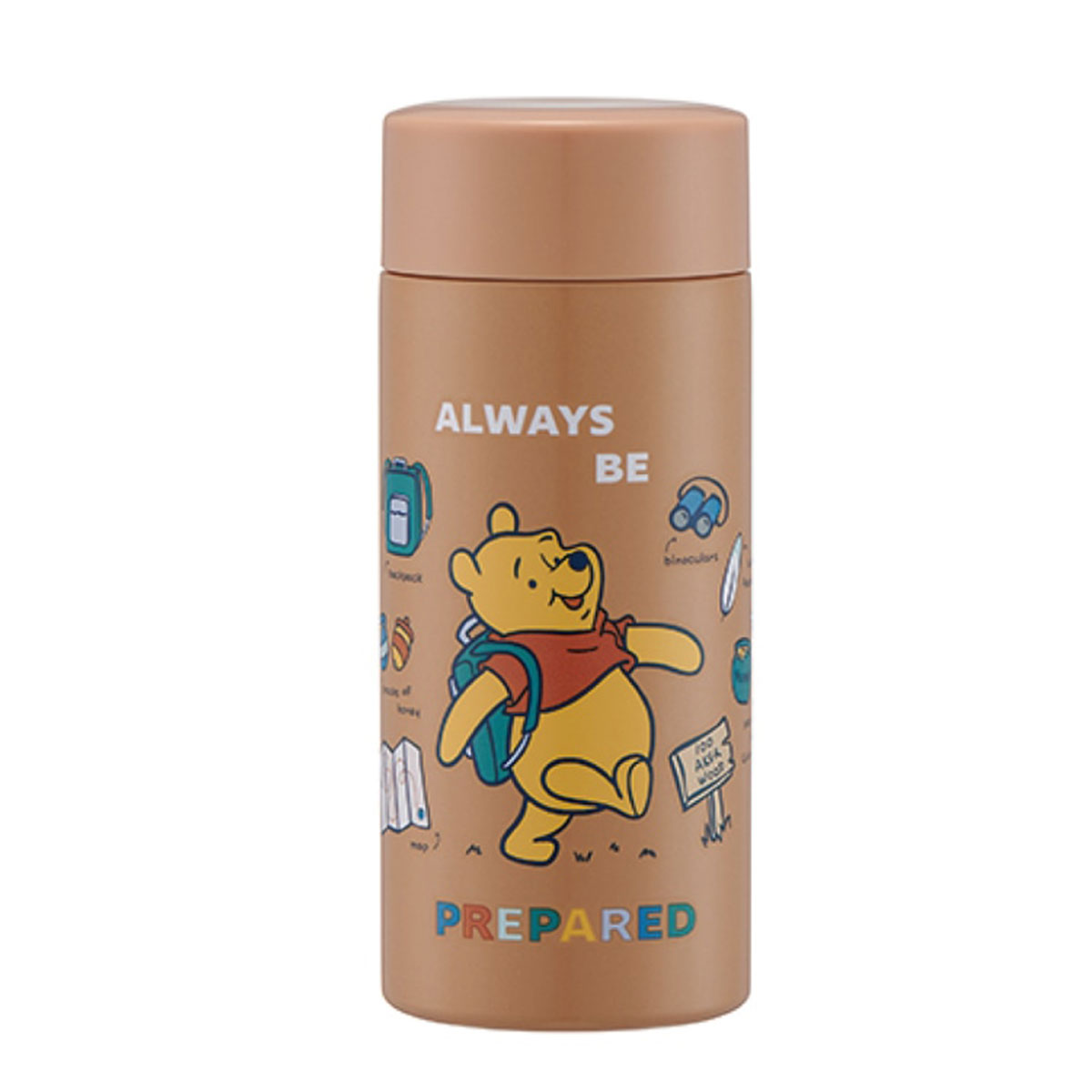 ステンレスボトル 250ml 軽量 保冷 保温 広口 水筒 かわいい キャラクター 小さめ 子供 プーさん ムーミン トトロ 250ml STYL2 | スケーター | 01