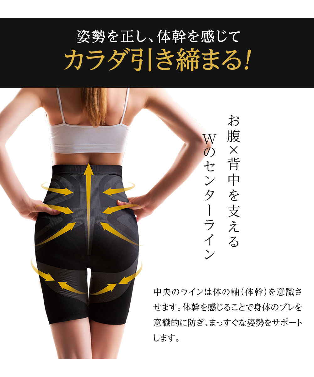 スパッツ 黒 ブラック 腹筋 エクササイズ 女性 体幹加圧エクサスパッツ 美尻 着圧 ダイエット くびれ 姿勢 補正下着 ブラック 103 爆買 | ニーズ | 02