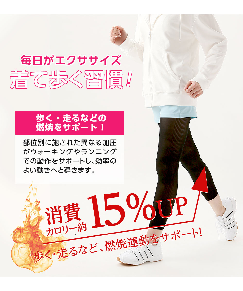 ウォーキングパワースパッツ 加圧 着圧 レディース エクササイズ トレーニング ウェア 加圧下着 着圧下着 補正下着 くびれ ウエスト 107 爆買 | ニーズ | 02