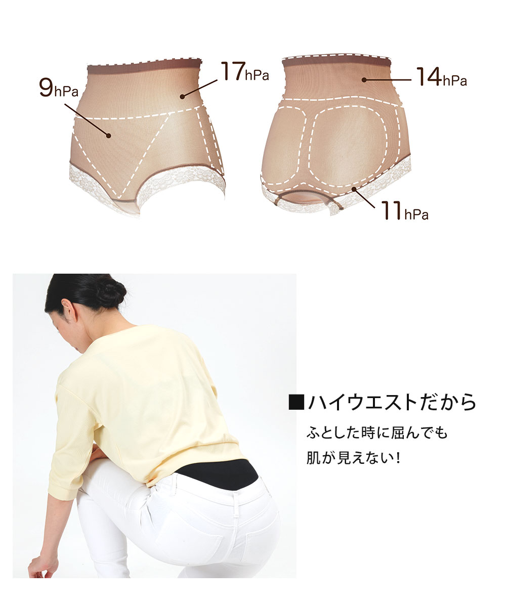 レディース　ショーツ 深ばき ハイウエスト 体型カバー 美メイク ショーツ ハイウエスト ブラック ベージュ ピンク M L LL 112 爆買 | ニーズ | 06