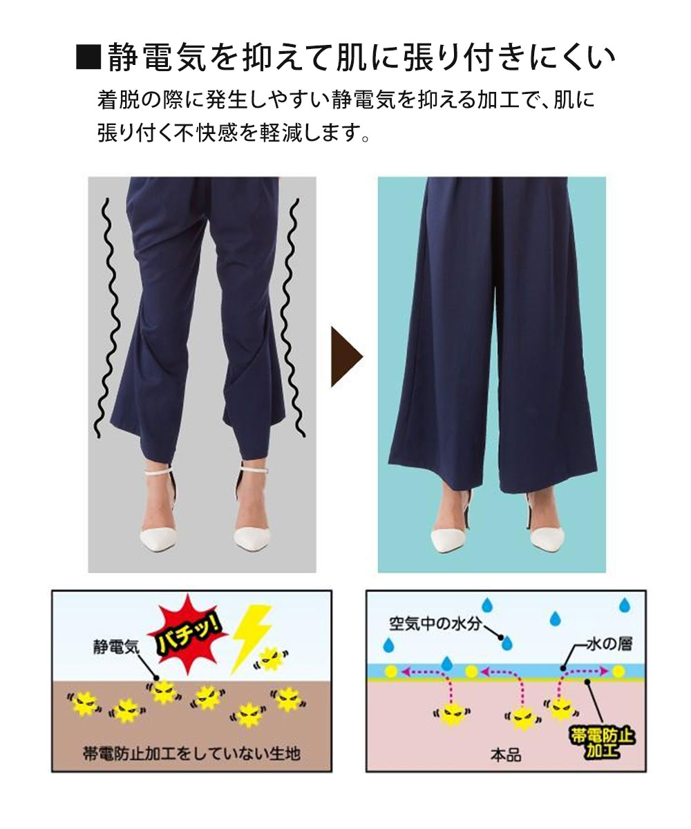 ペチパンツ ワイドパンツ ガウチョ 用 裾まくり ひざ丈 大きいサイズ 透け防止 帯電防止 レディース ゴム 便利  黒 ブラック ピンク 128 爆買 | ニーズ | 05