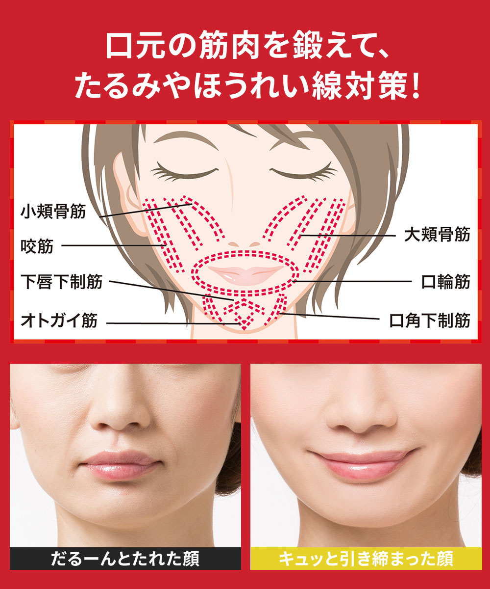 口角上げるグッズ トレーニング グッズ 口角を上げる 表情筋 エクササイズ リフトアップ  口元 ほほ たるみ ほうれい線 ブルブルブル子 168 爆買 | ニーズ | 02