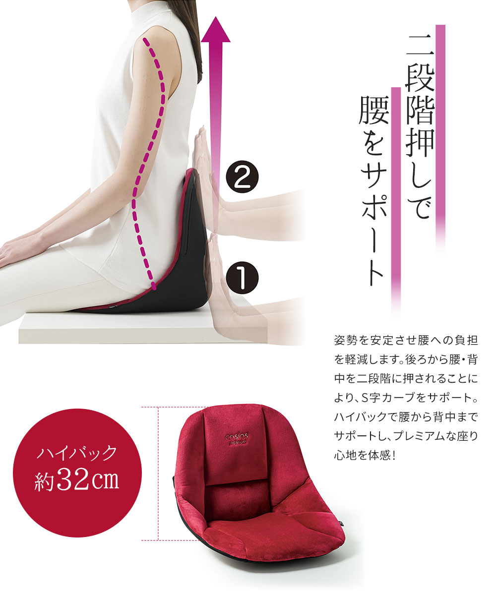 腰 クッション 椅子 姿勢 骨盤 背筋 腰痛 ...の詳細画像2
