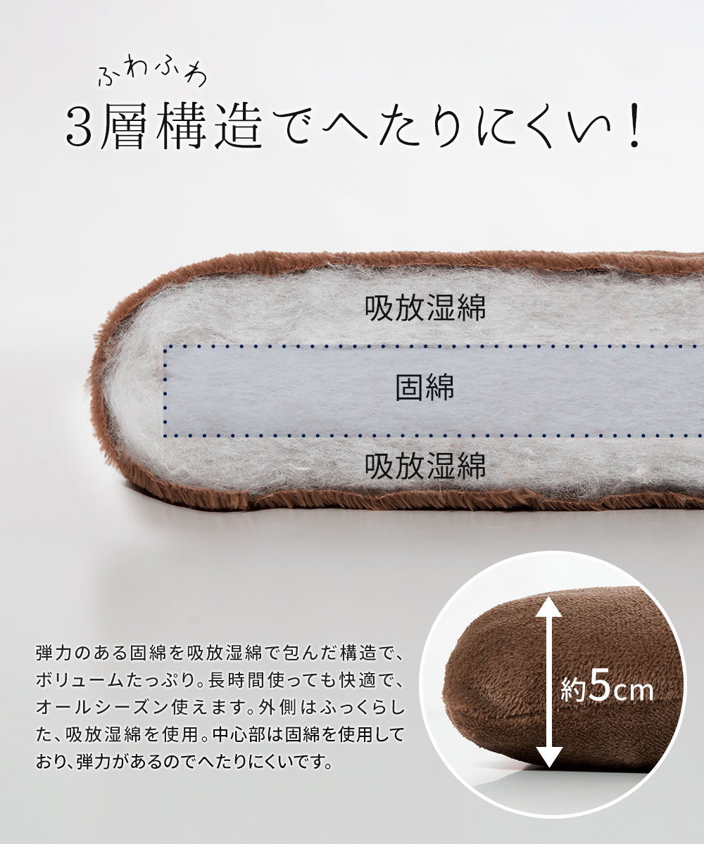 3人掛け用 カバー パット ごろ寝 クッション 吸放湿綿 厚手 昼寝 丸洗い グリーン 緑 ブラウン 洗える！ふっくらボリュームソファーパッド 200 | ブランド登録なし | 04