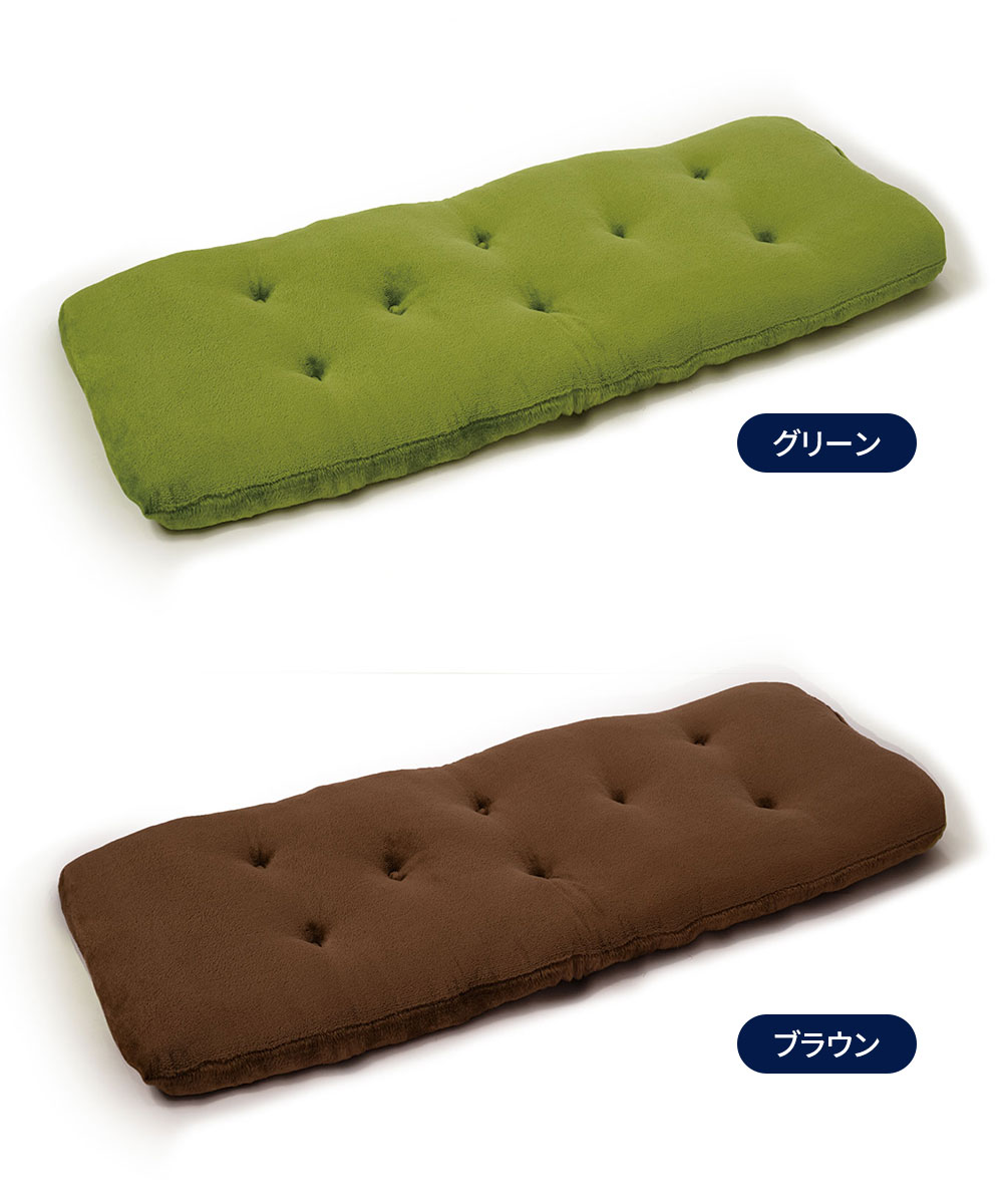 3人掛け用 カバー パット ごろ寝 クッション 吸放湿綿 厚手 昼寝 丸洗い グリーン 緑 ブラウン 洗える！ふっくらボリュームソファーパッド 200 | ブランド登録なし | 07