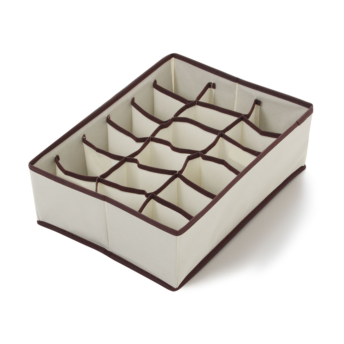 衣類 ケース 不織布 炭シート 消臭効果 引き出し 間仕切り 折りたたみ 衣替え 洋服 仕切収納ボックス 18ポケット 216 | ニーズ | 01