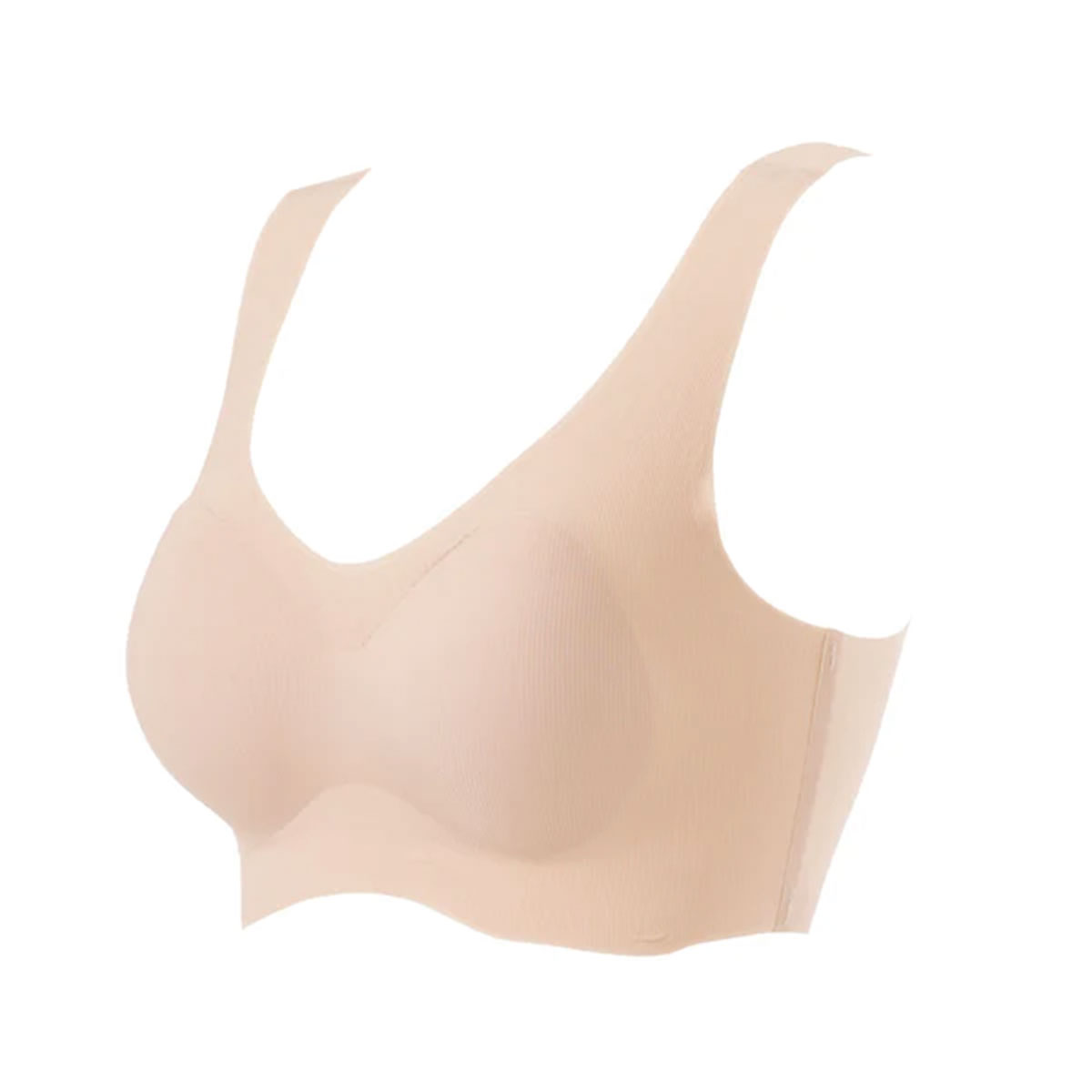 ノンワイヤー シームレス 脇高 ブラジャー パッド入り 通気性 脇肉 すっきり 胸 黒 ブラック ベージュ ゆるふわおやすみブラ 232 爆買 | ニーズ | 02