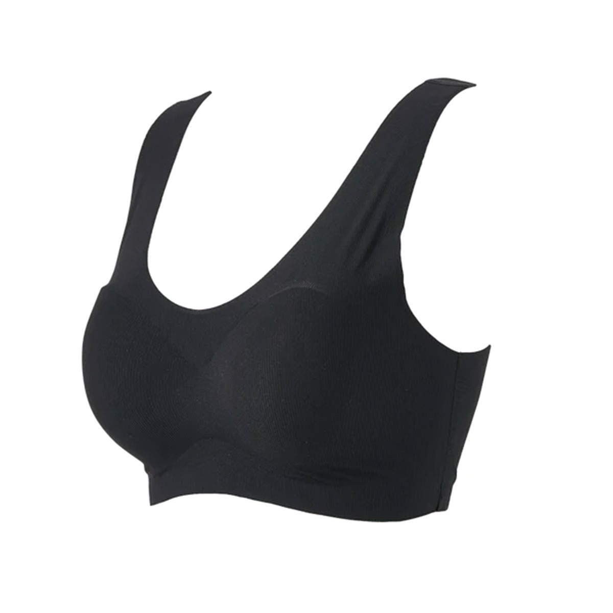 ノンワイヤー シームレス 脇高 ブラジャー パッド入り 通気性 脇肉 すっきり 胸 黒 ブラック ベージュ ゆるふわおやすみブラ 232 爆買 | ニーズ | 01