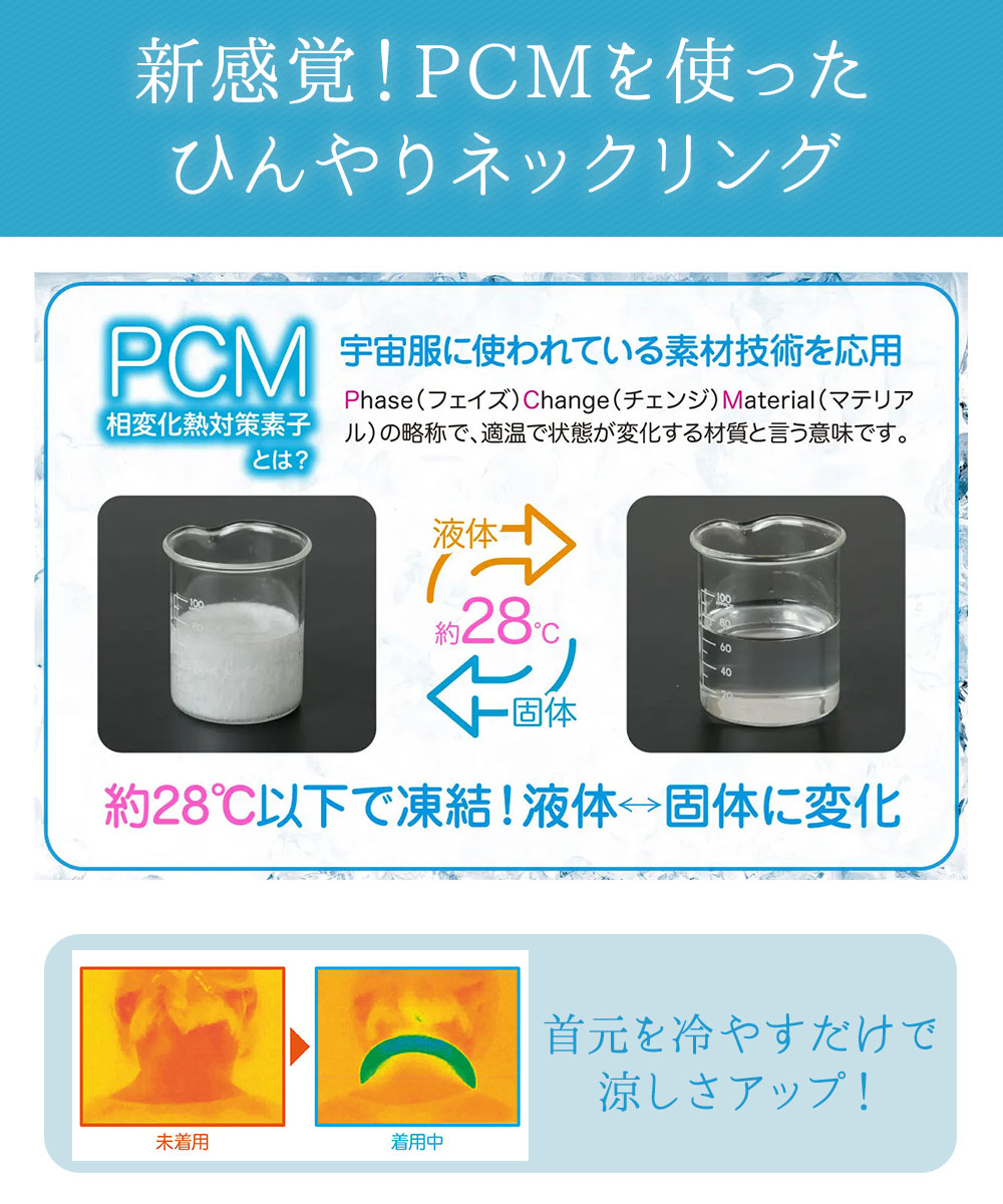 エコクールネックリング 男女兼用 大人用 ひんやり 保冷剤 冷却 ネッククーラー ネックリング 28℃ クールリング 冷たい 涼しい かわいい 27 | ニーズ | 05