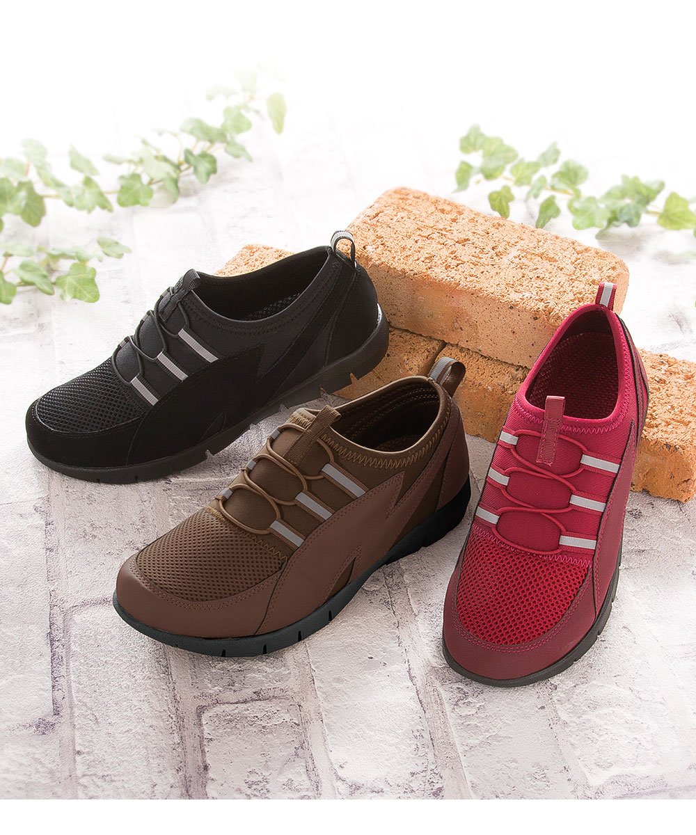 歩きたくなるウォーキングシューズ コンフォートシューズ レディース おしゃれ 軽い 幅広 スリッポン 黒 スニーカー 60代 70代 50代 57 | ニーズ | 05