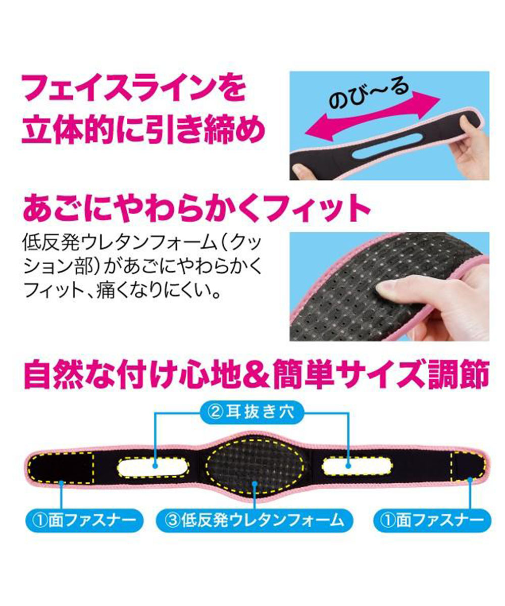 小顔 ベルト ストレッチ小顔ベルト スリムミックスシリーズ フェイスライン 二重あご 引き締め 引き上げ リフトアップ すっきり 柔らかい 92 爆買 | ニーズ | 03