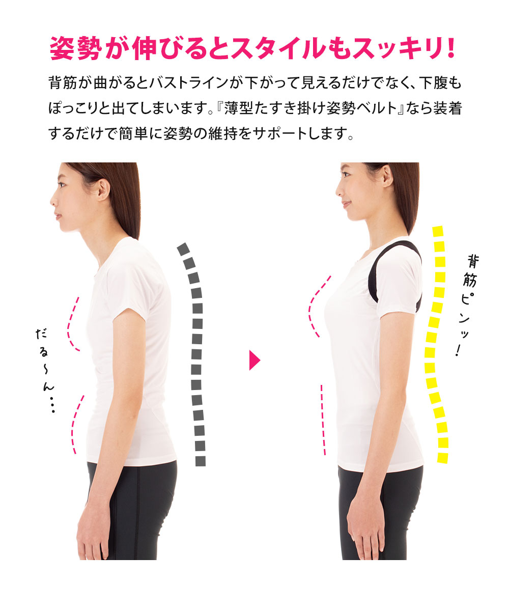 猫背矯正ベルト  猫背 姿勢 矯正 グッズ ベルト 肩甲骨 サポーター 薄型たすき掛け姿勢ベルト 目立ちにくい 背筋 94 爆買 | ニーズ | 05
