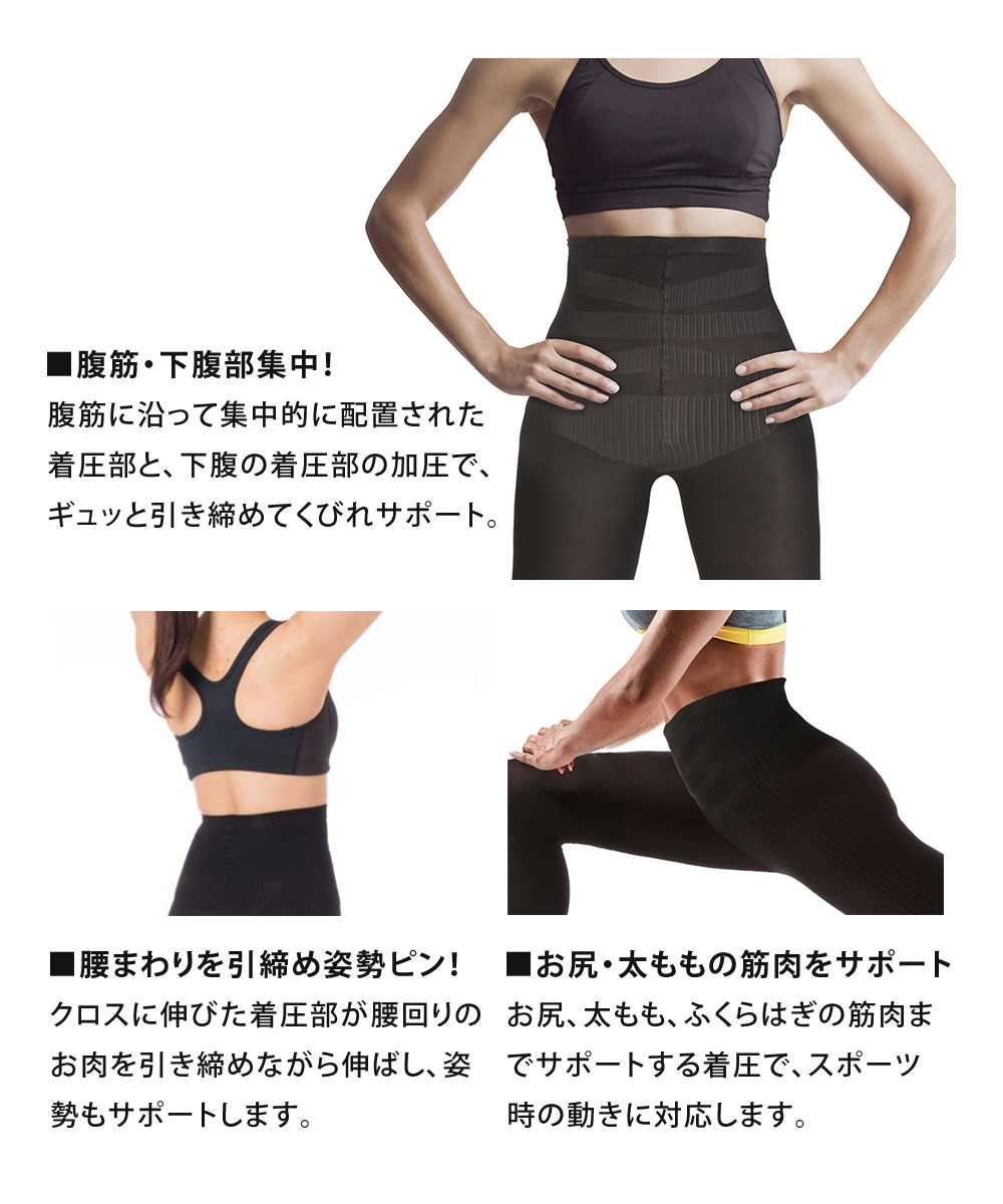 圧着 レギンス レディース シックスパックシェイプスパッツ 加圧 引き締め 美尻 美脚 着圧 骨盤矯正  ダイエット  M L LL ブラック 99 爆買 | ニーズ | 03