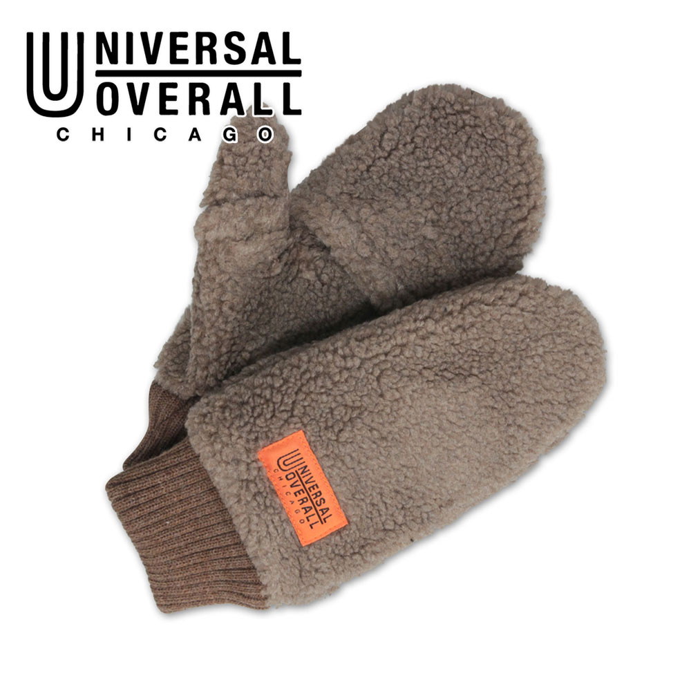 ユニバーサルオーバーオール 手袋 レディース ボア ミトン スマホ対応 冬 防寒 アウトドア 黒 白 チェック柄 t1110 UNIVERSALOVERALL | UNIVERSAL OVERALL | 04