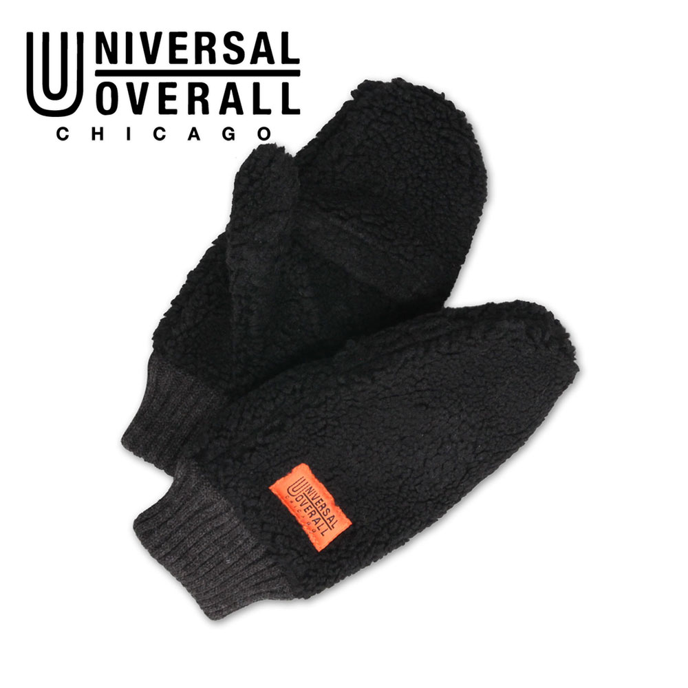 ユニバーサルオーバーオール 手袋 レディース ボア ミトン スマホ対応 冬 防寒 アウトドア 黒 白 チェック柄 t1110 UNIVERSALOVERALL | UNIVERSAL OVERALL | 07