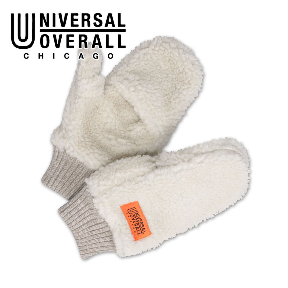 ユニバーサルオーバーオール 手袋 レディース ボア ミトン スマホ対応 冬 防寒 アウトドア 黒 白 チェック柄 t1110 UNIVERSALOVERALL | UNIVERSAL OVERALL | 01