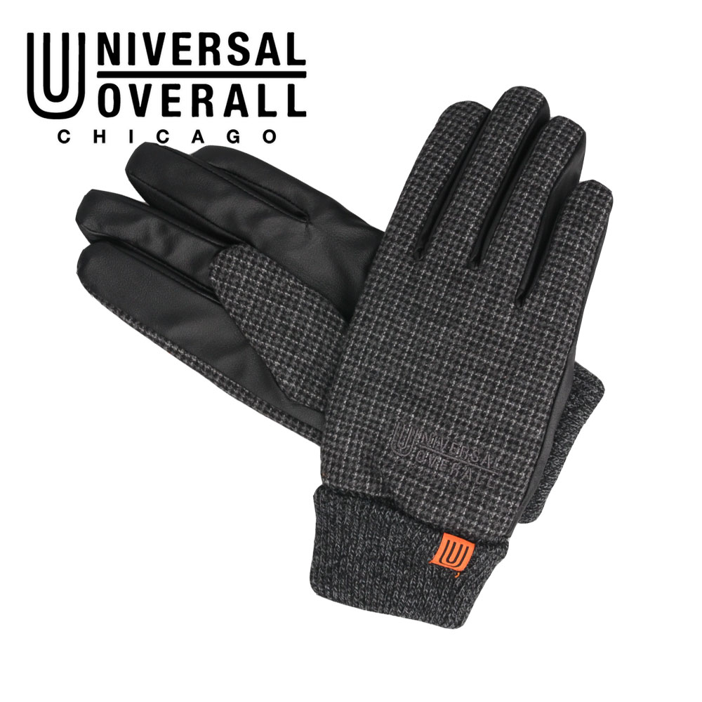 UNIVERSAL OVERALL ユニバーサルオーバーオール 手袋 裏起毛 グローブ スマホ対応 チェック柄 黒 ベージュ グレー UO T1183 爆買 | UNIVERSAL OVERALL | 03
