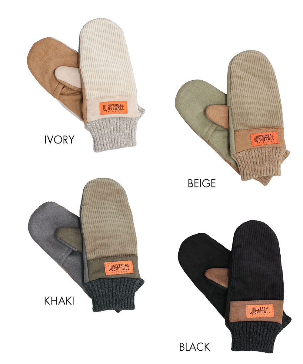 UNIVERSAL OVERALL ユニバーサルオーバーオール 手袋 レディース ミトン コーデュロイ グローブ スマホ対応 指が出せる t1330 | UNIVERSAL OVERALL | 07