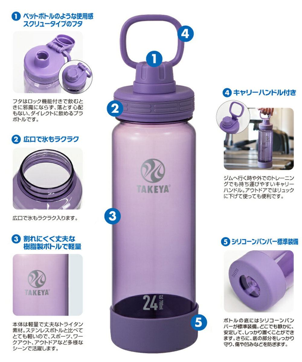 TAKEYA タケヤ デュラブルボトル 1.17L 水筒 マイボトル エコ 軽量 キャリーハンドル 持ち運び ロック 通学 通勤 直飲 tay-db117 | ブランド登録なし | 07