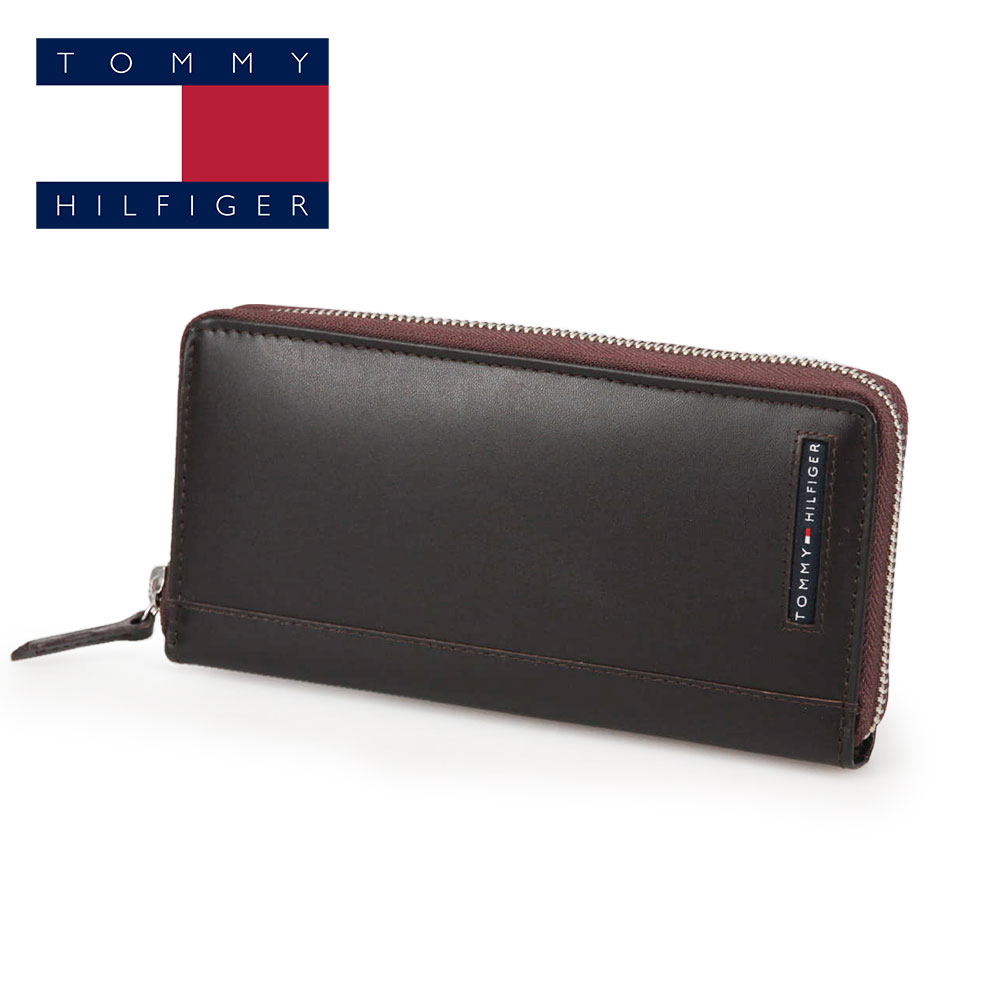 TOMMY HILFIGER（トミー・ヒルフィガー） メンズ ラウンドジップ 本革