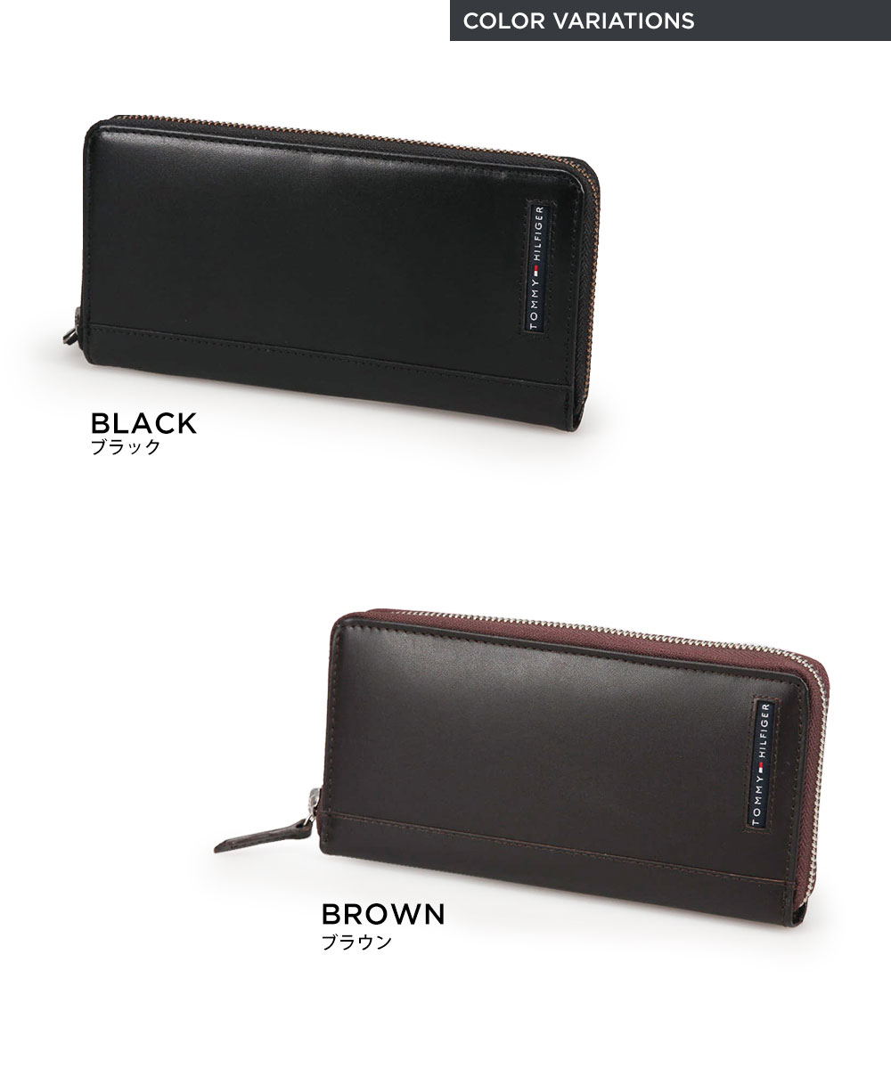   ラウンド長財布 31TL13X025 001 BLACK TOMMY HILFIGER トミーヒルフィガー 長財布 ラウンドファスナー