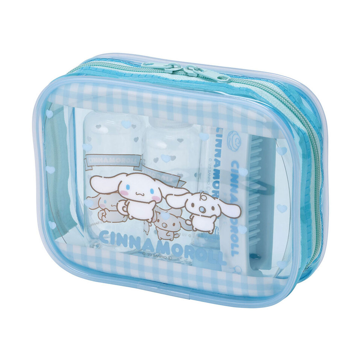 トラベルセット 歯ブラシ くし ポーチ ボトル 携帯 旅行 温泉 銭湯 サウナトラベルポーチ レディース コンパクト 持ち運び かわいい TRVS1 | スケーター | 07