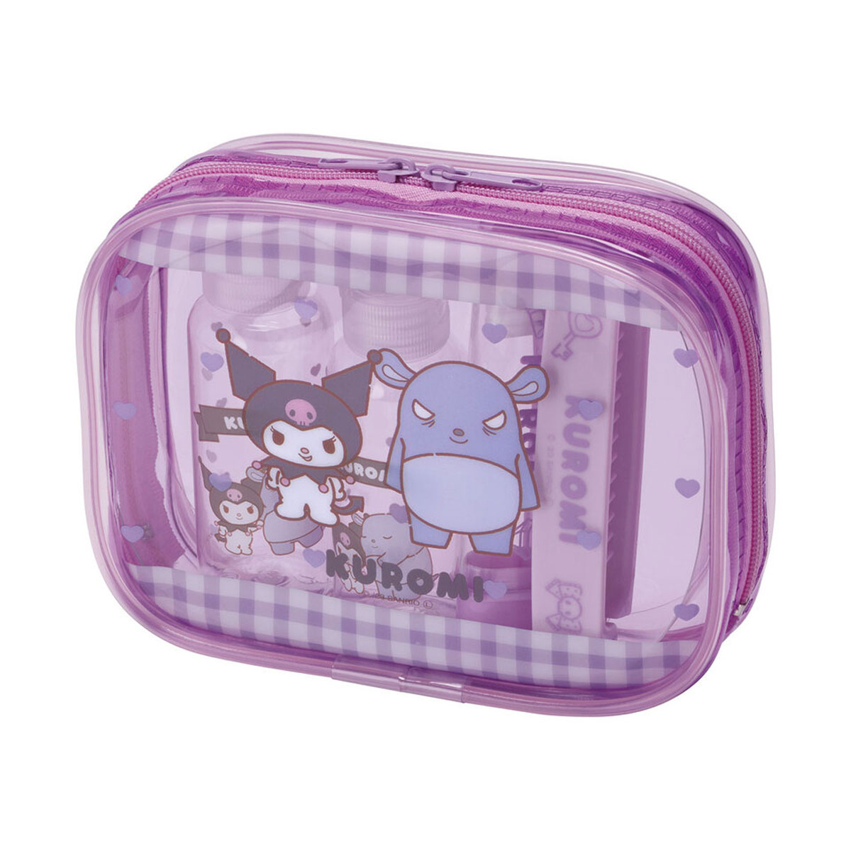 トラベルセット 歯ブラシ くし ポーチ ボトル 携帯 旅行 温泉 銭湯 サウナトラベルポーチ レディース コンパクト 持ち運び かわいい TRVS1 | スケーター | 06