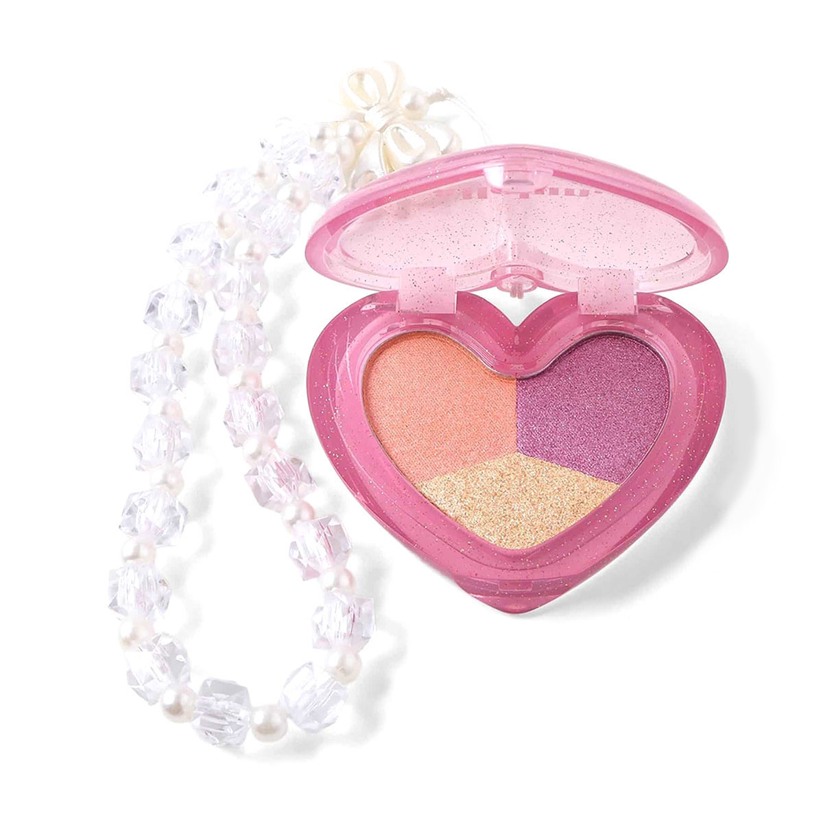 アイシャドウ 女の子 キッズ チーク アイカラー コスメ キラキラ ラメ入り 小学生 幼稚園 メイクアップ ハートマルチパレット U581925 | allolun. | 01