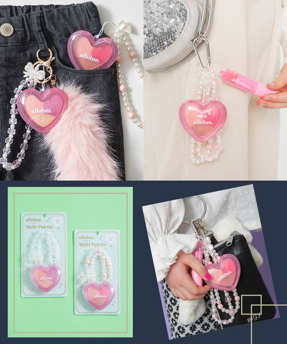 アイシャドウ 女の子 キッズ チーク アイカラー コスメ キラキラ ラメ入り 小学生 幼稚園 メイクアップ ハートマルチパレット U581925 | allolun. | 05