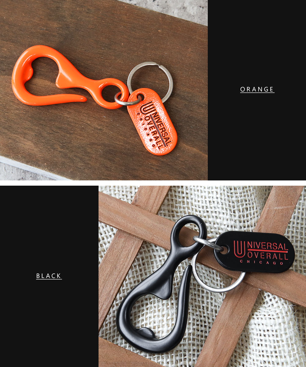 ユニバーサルオーバーオール キーリング カラビナ 栓抜き 黒 シルバー ゴールド 車 家 鍵  NIVERSAL OVERALL uv189mp | UNIVERSAL OVERALL | 10