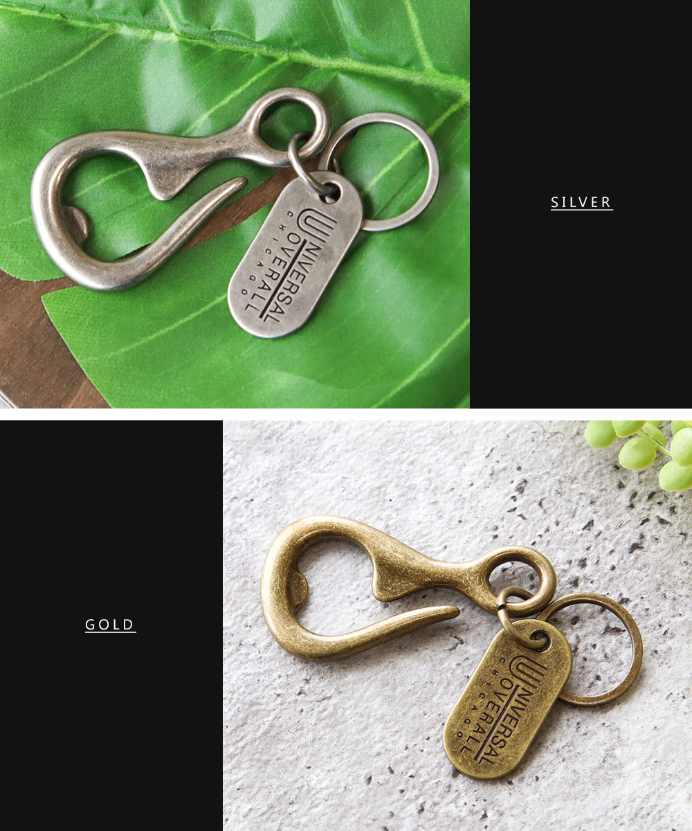 ユニバーサルオーバーオール キーリング カラビナ 栓抜き 黒 シルバー ゴールド 車 家 鍵  NIVERSAL OVERALL uv189mp | UNIVERSAL OVERALL | 11