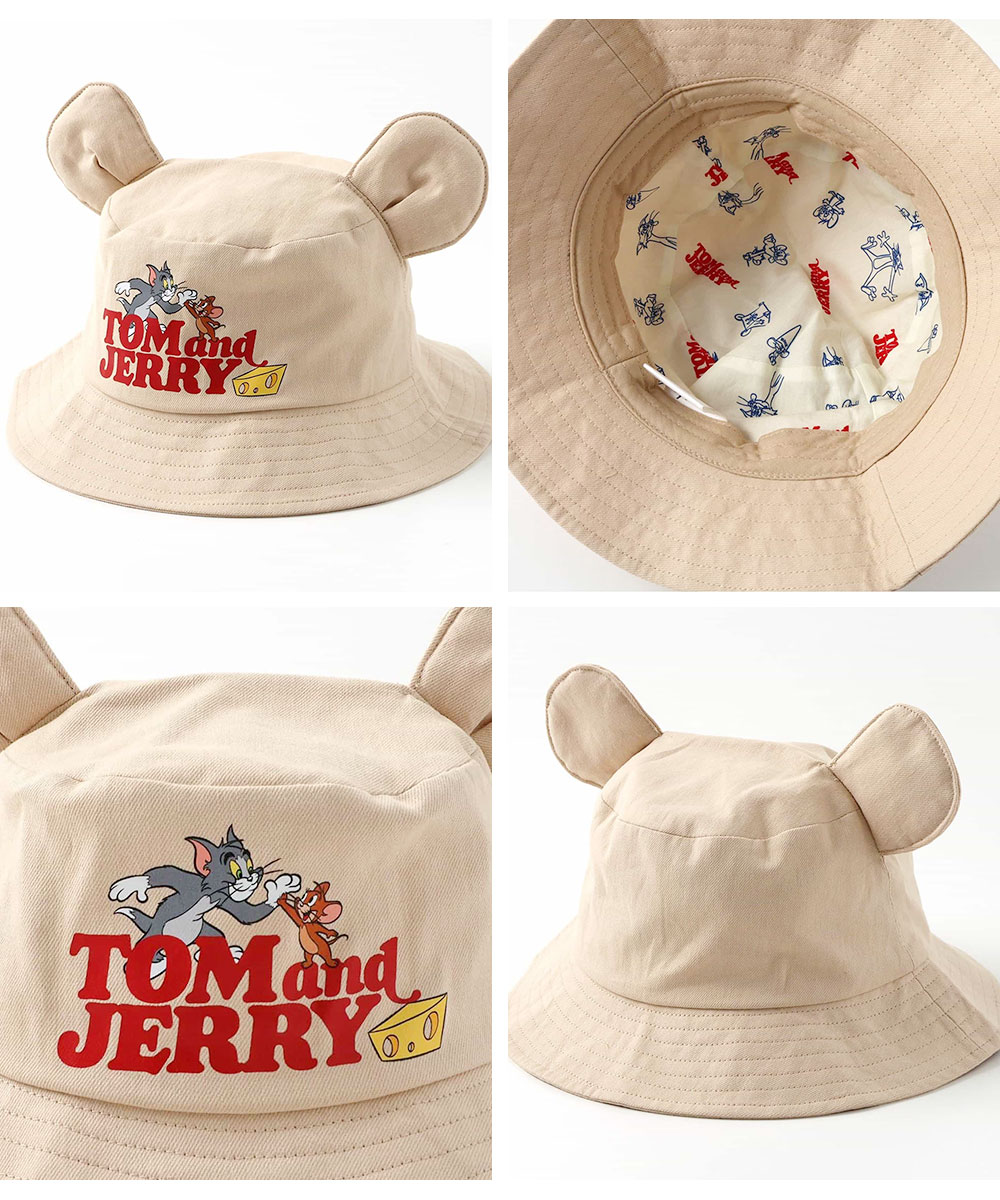 アプレレクール 帽子 キッズ 日よけ バケット ハット 子供 UVカット 紫外線対策 男の子 女の子 トムとジェリー 耳付きv268905 apres les cours 爆買 | F.O.KIDS | 09