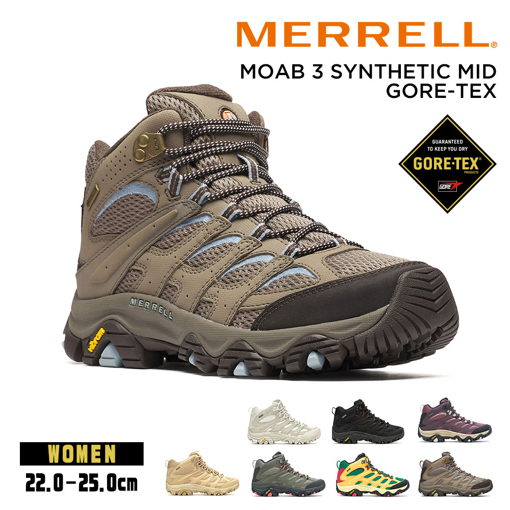 メレル 靴 シューズ ウィメンズ 防水 防滑 ミッドカット 登山 MOAB 3 SYNTHETIC MID GORE-TEX MERRELL | MERRELL