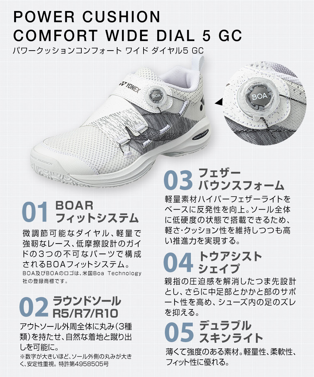 YONEX(ヨネックス) パワークッションコンフォートワイドダイヤル5GC