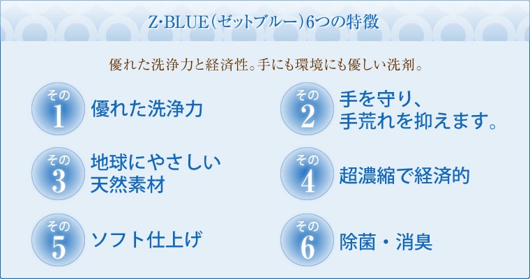 Z・BLUE(ゼットブルー)6つの特徴