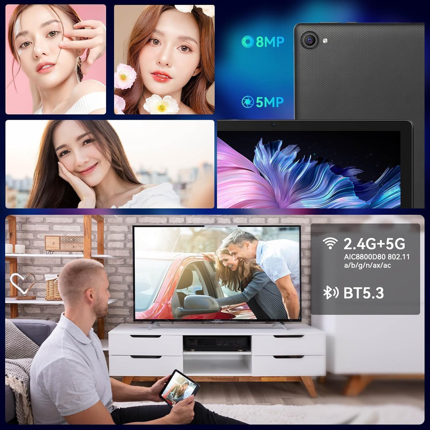 タブレット 10インチ Android 14 Wi-Fiモデル 8GB+64GB+1TB拡張