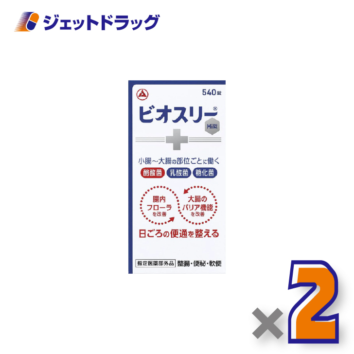 人気ブラドン 指定医薬部外品】ビオスリーHI錠 ×2個〔整腸・便秘 540錠 その他