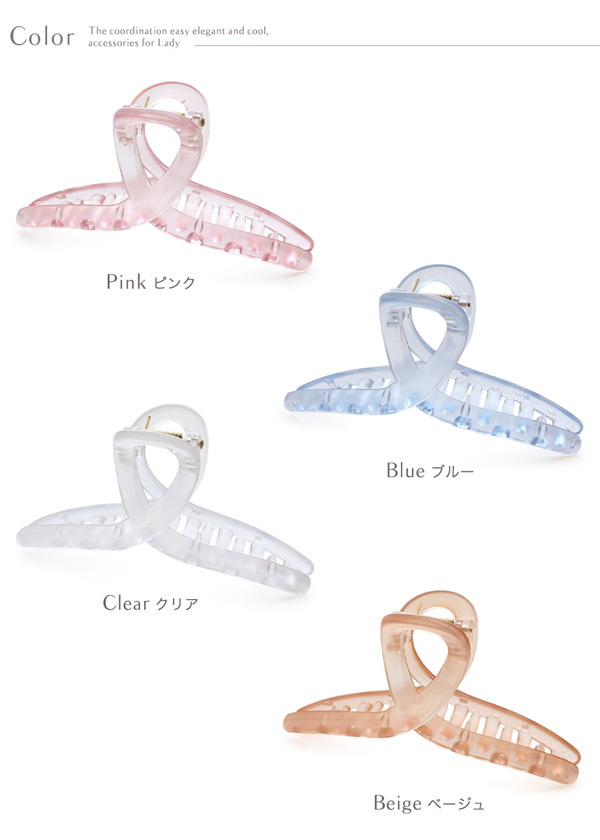 Jewel VOX ヘアクリップ ヘアアクセ クリップ バンスクリップ クリア