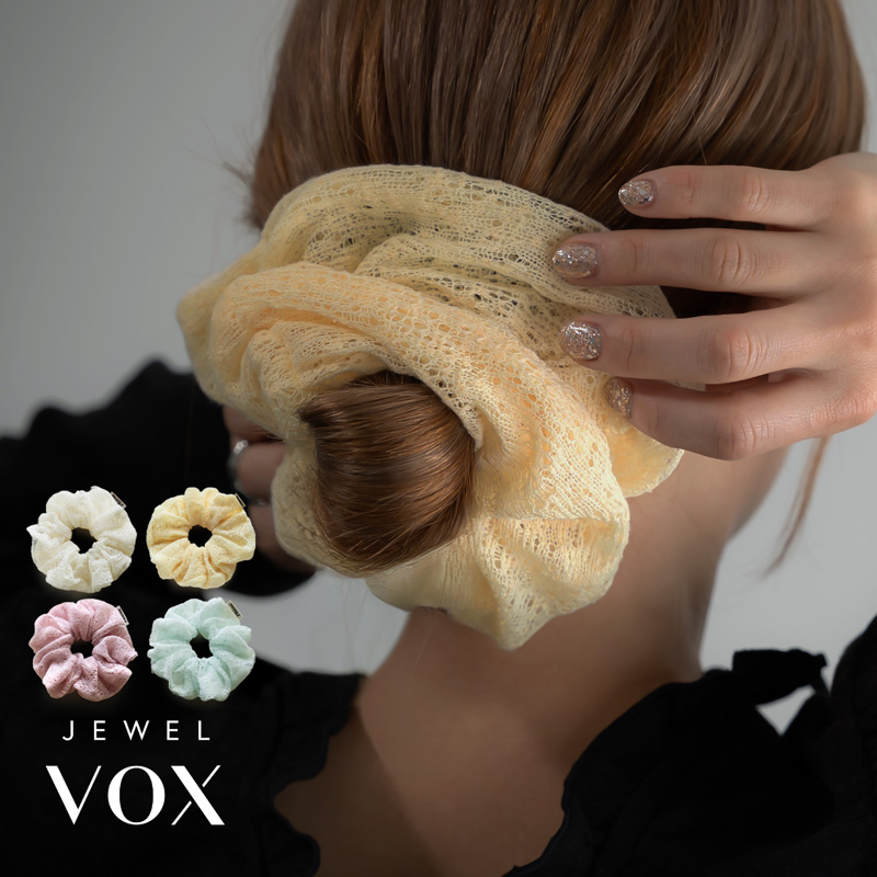 Jewel VOX シュシュ ヘアゴム ヘアアクセサリー ローゲージ ニット