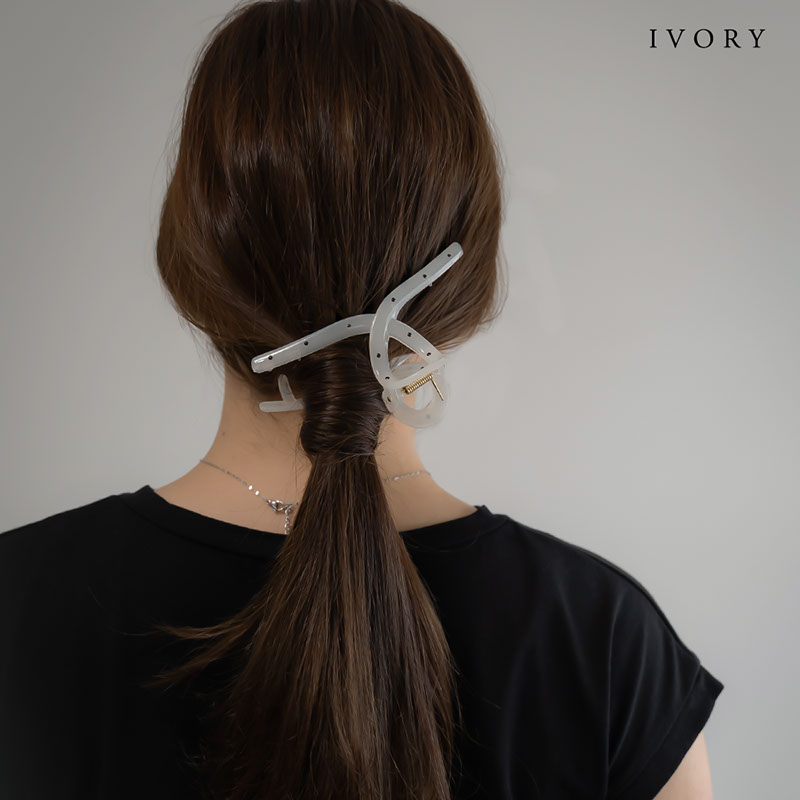 Jewel VOX ヘアクリップ ヘアアクセサリー ドット 水玉 ブラック