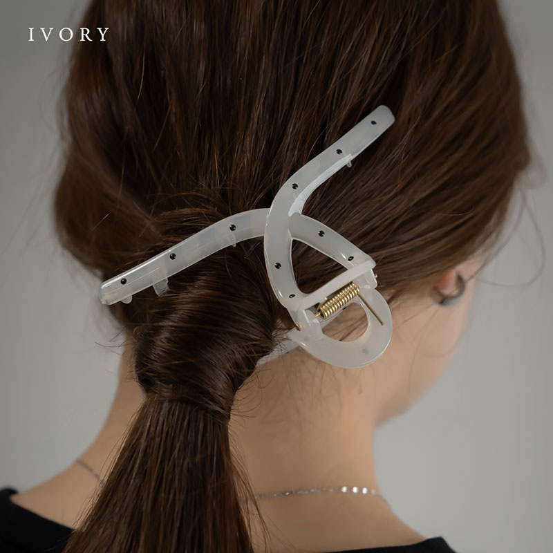 Jewel VOX ヘアクリップ ヘアアクセサリー ドット 水玉 ブラック