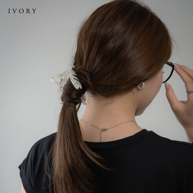 ブラッククリップヘアアクセサリー Jewel VOX ヘアクリップ ヘアアクセサリー ドット 水玉 ブラック