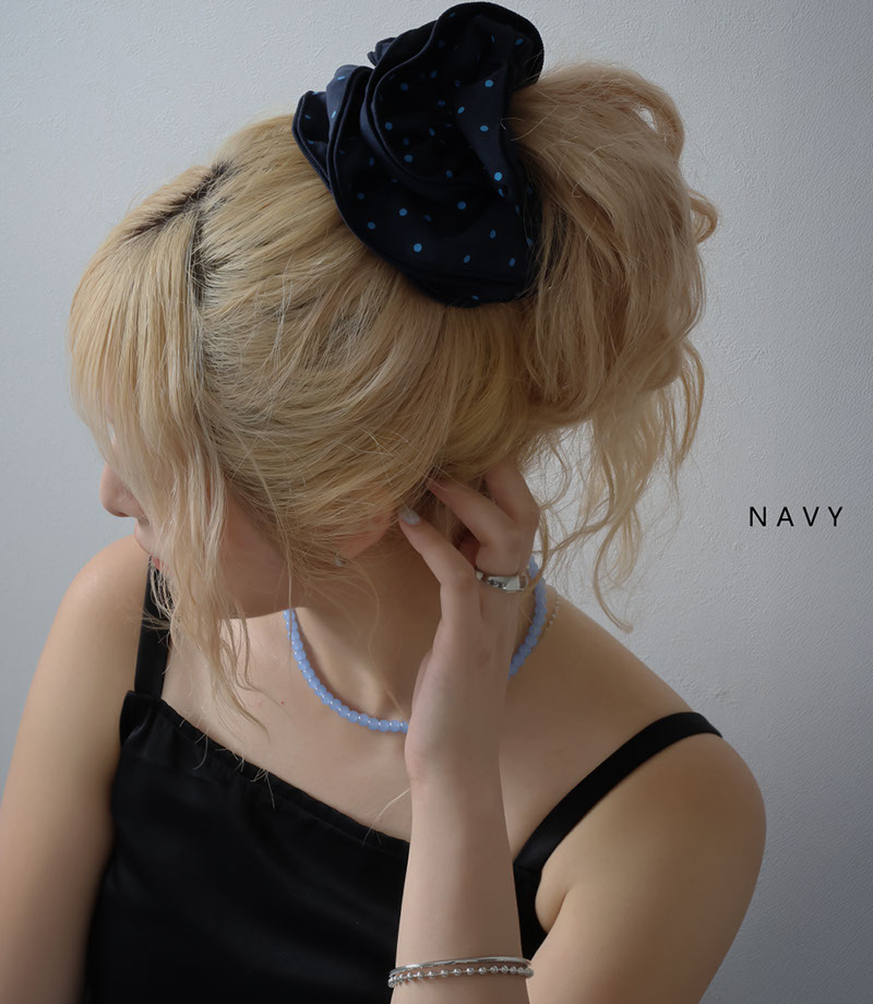 Jewel VOX シュシュ ヘアゴム ヘアアクセサリー ドット 水玉
