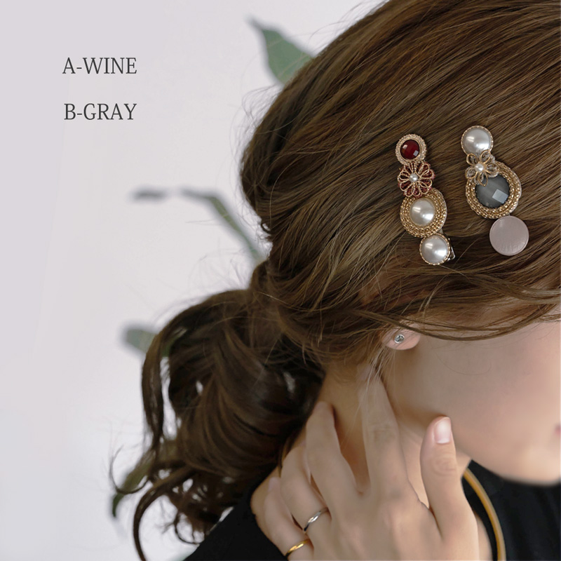 Jewel VOX ヘアクリップ ヘアアクセ フラワー パール ゴールド